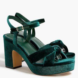 J Velvet Platform Heels